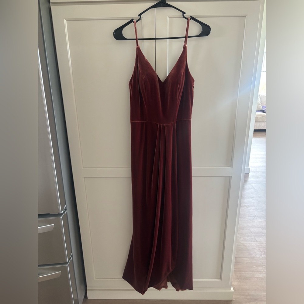 Revelry velvet dress with adjustable straps size 6
